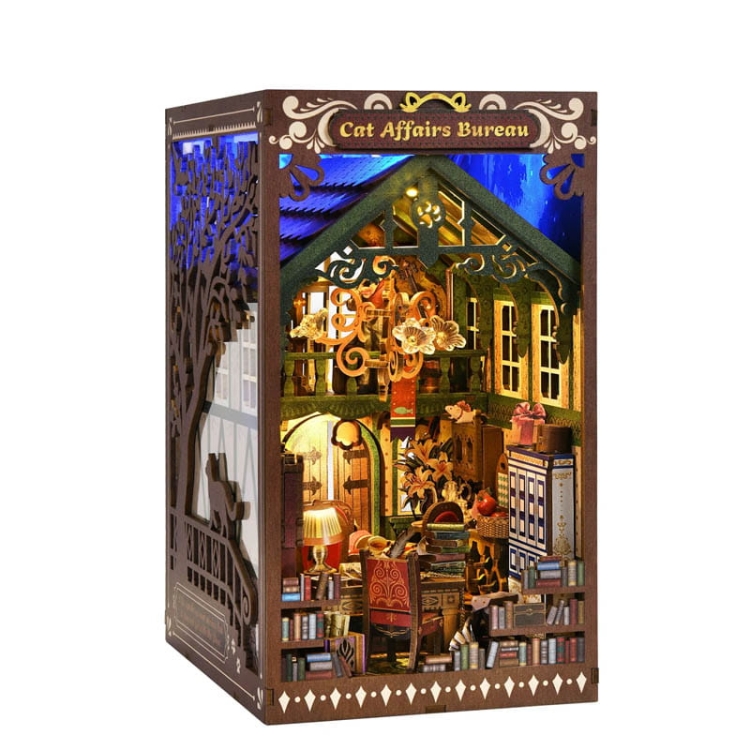 Miniaturowy domek Book Nook - Biuro detektywa Kota