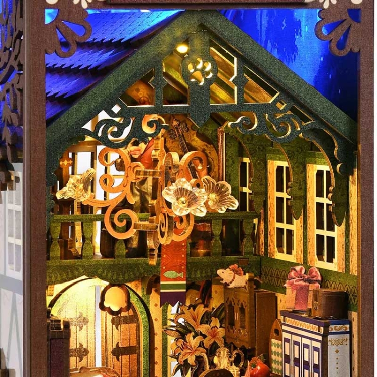 Miniaturowy domek Book Nook - Biuro detektywa Kota