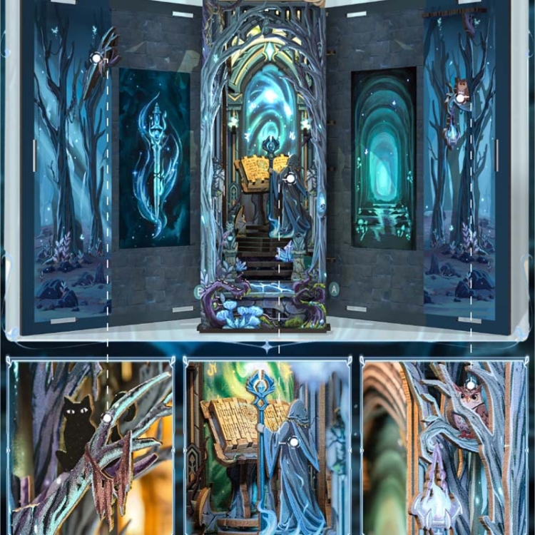 Miniaturowy domek Book Nook - Wrota magii