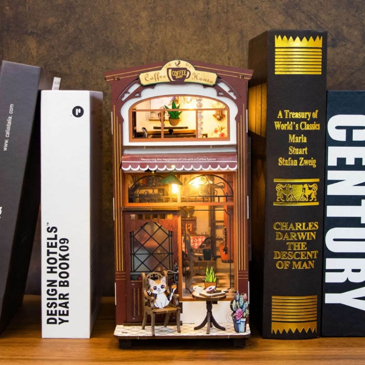 Miniaturowy domek Book Nook - Śniadanie na mieście