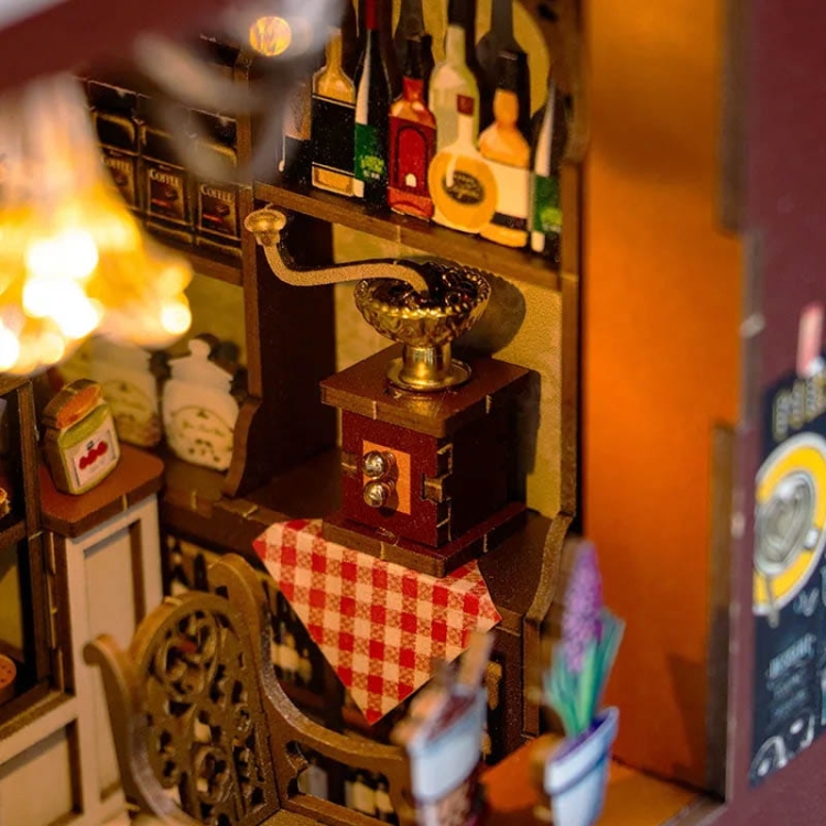 Miniaturowy domek Book Nook - Śniadanie na mieście