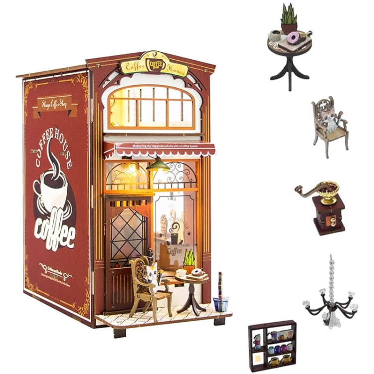 Miniaturowy domek Book Nook - Śniadanie na mieście