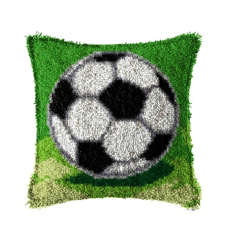 Szydełkowanie na kanwie - Poduszka Piłka nożna
