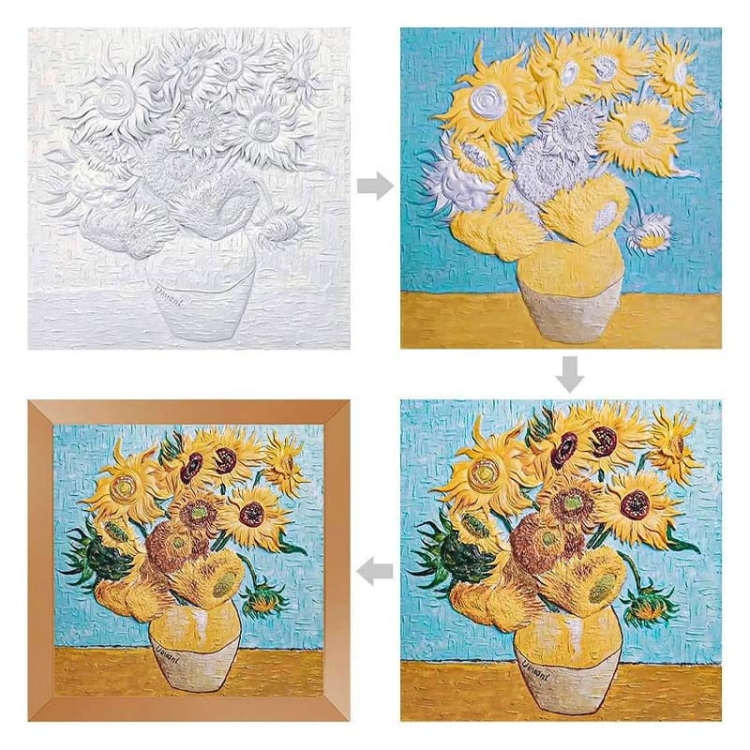 Malowanie 3D - Płaskorzeźba Migdałowiec