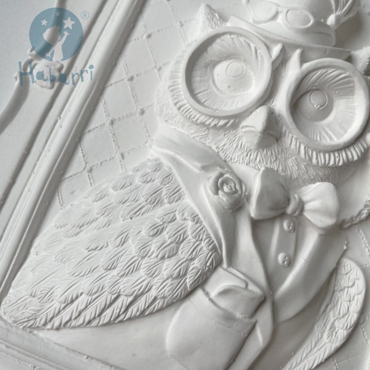 Malowanie 3D - Płaskorzeźba Mądra sowa