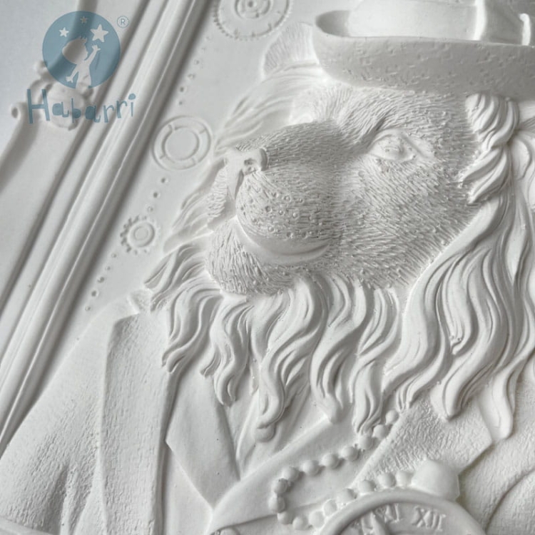 Malowanie 3D - Płaskorzeźba Dostojny lew