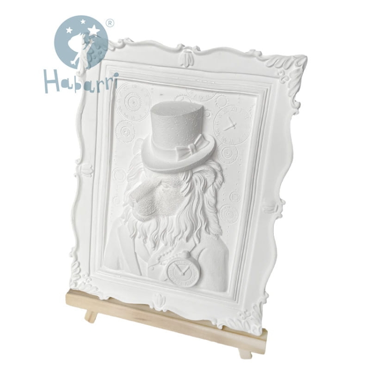 Malowanie 3D - Płaskorzeźba Dostojny lew