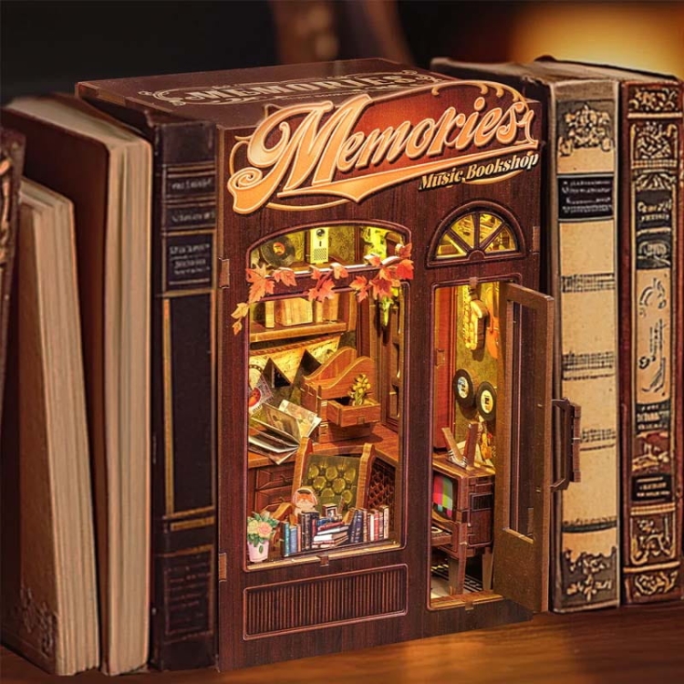 Miniaturowy domek mini Book Nook - Muzyczne wspomnienia