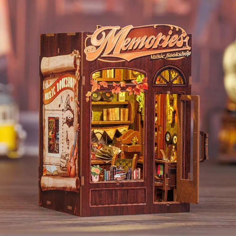 Miniaturowy domek mini Book Nook - Muzyczne wspomnienia