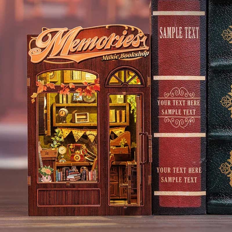 Miniaturowy domek mini Book Nook - Muzyczne wspomnienia
