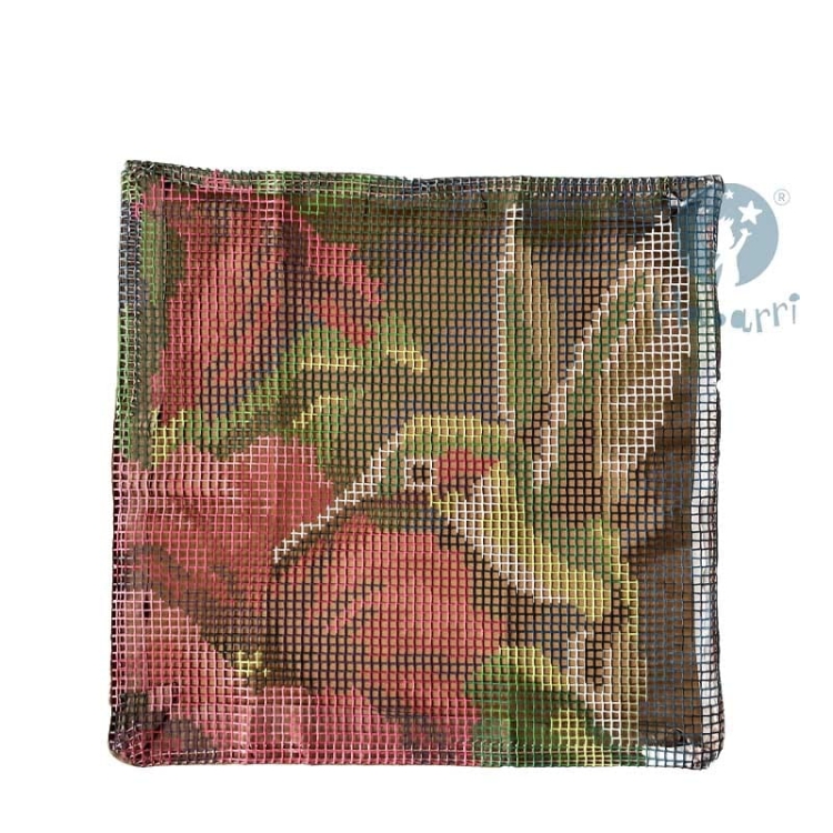 Szydełkowanie na kanwie - Poduszka Datura i koliber