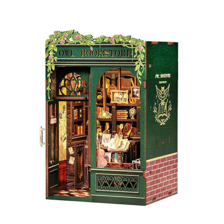 Miniaturowy domek mini Book Nook - Księgarnia pod sową