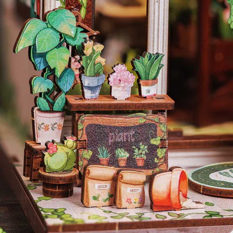 Miniaturowy domek Book Nook - Antykwariat pod zielonym bluszczem