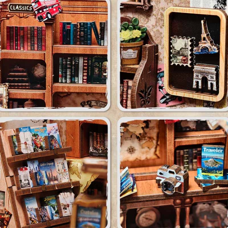Miniaturowy domek mini Book Nook - Drzwi do świata podróży