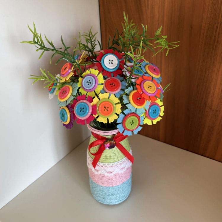 Kwiaty we flakoniku DIY - Goździki