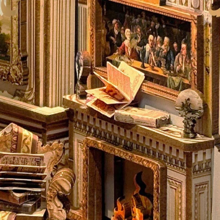 Miniaturowy domek Book Nook - Klasyczny barok