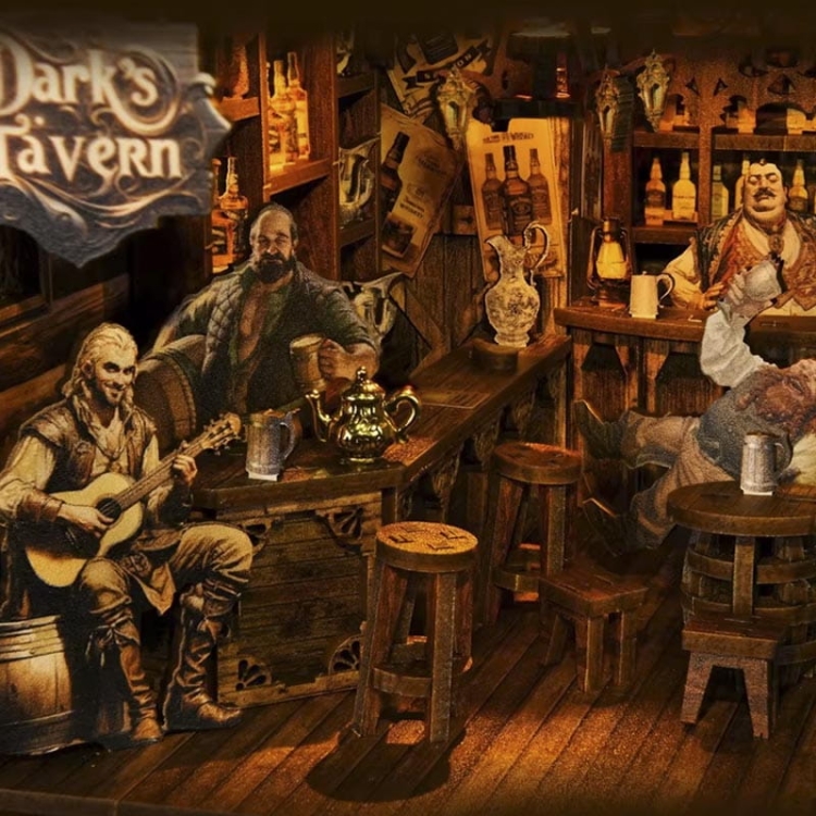 Miniaturowy domek Book Nook - Tawerna pod Srebrnym Gryfem* - Aslowsnail