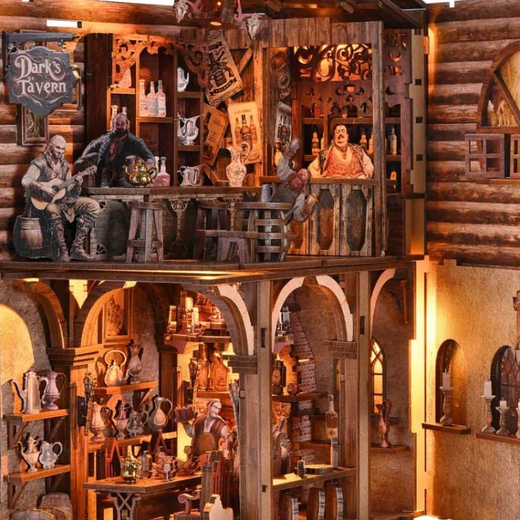 Miniaturowy domek Book Nook - Tawerna pod Srebrnym Gryfem* - Aslowsnail