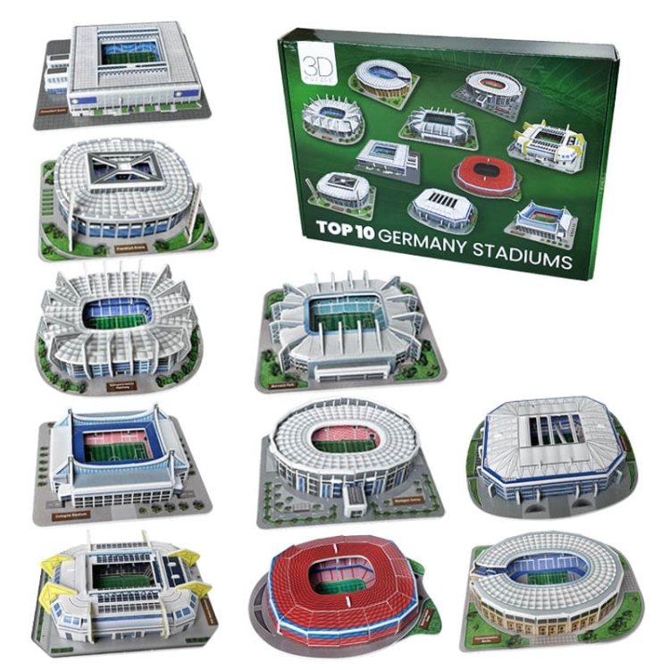Liga Niemiecka - Stadiony TOP 10 Germany - Puzzle 3D - 218 elementów