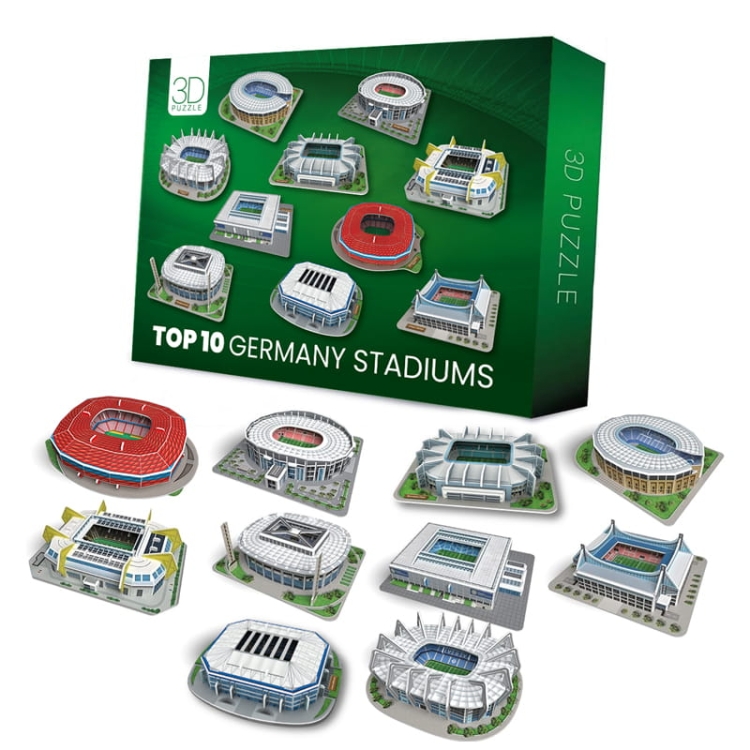 Liga Niemiecka - Stadiony TOP 10 Germany - Puzzle 3D - 218 elementów