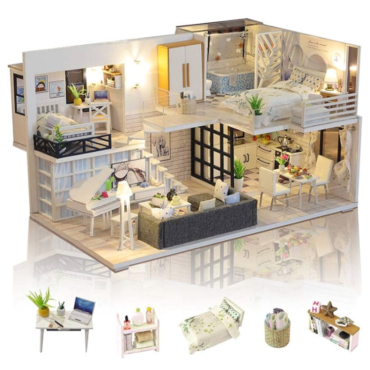 Miniaturowy domek - Śnieżna biel