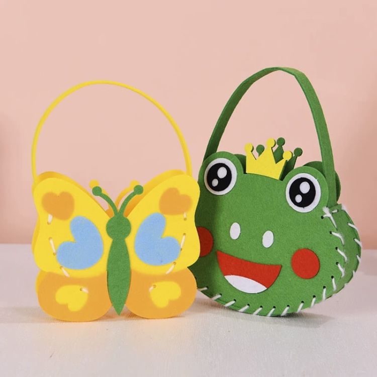 Kolorowe torebki - filcowy zestaw do szycia DIY - 6 elementów