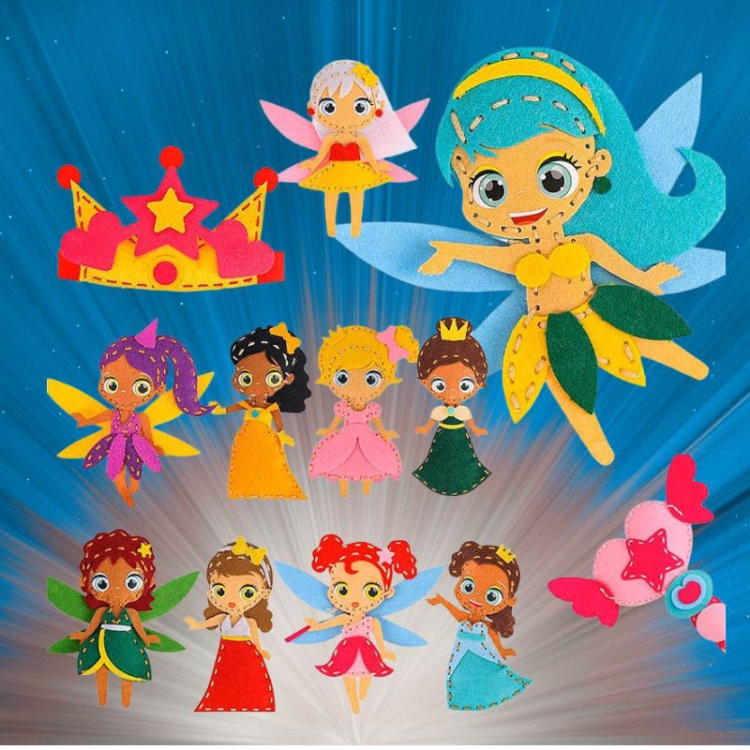 Wróżki - filcowy zestaw do szycia DIY - 12 elementów