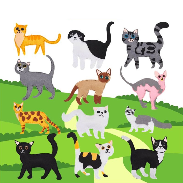 Psy - filcowy zestaw do szycia DIY - 12 elementów