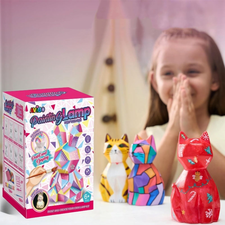KOT - lampka nocna do malowania DIY