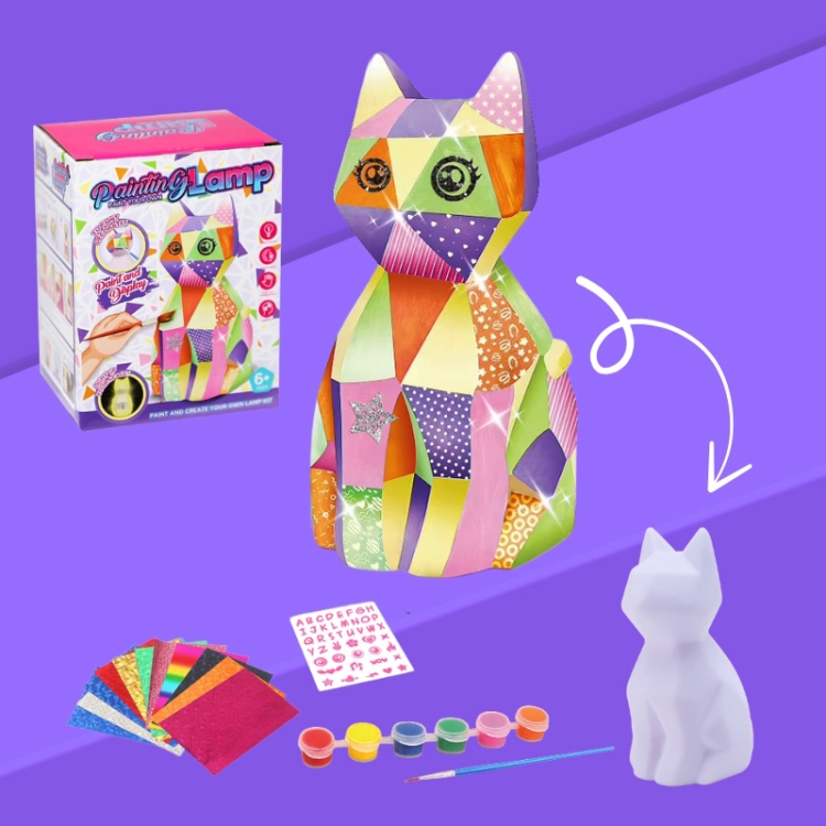 KOT - lampka nocna do malowania DIY