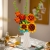 Pomarańczowy bukiet kwiatów - flower box DIY