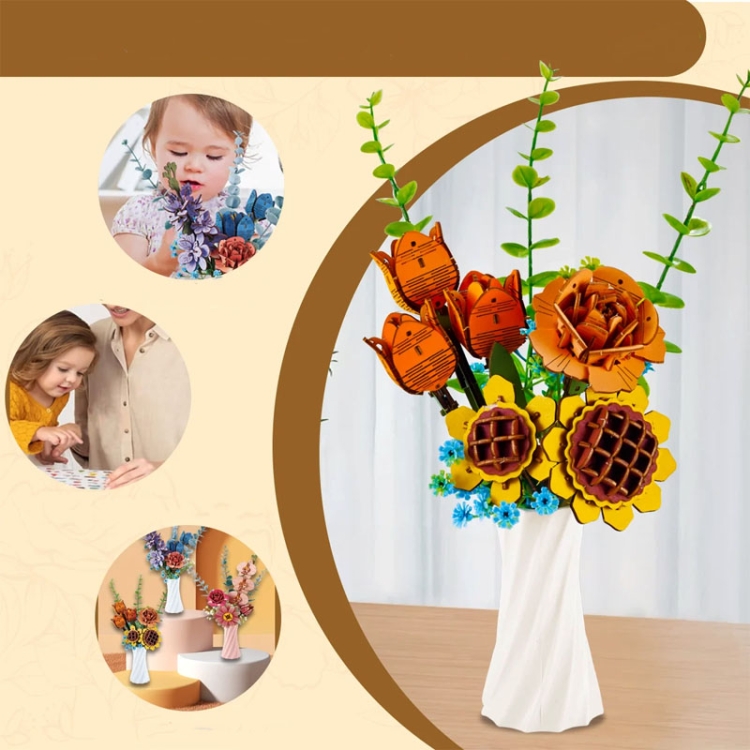 Pomarańczowy bukiet kwiatów - flower box DIY