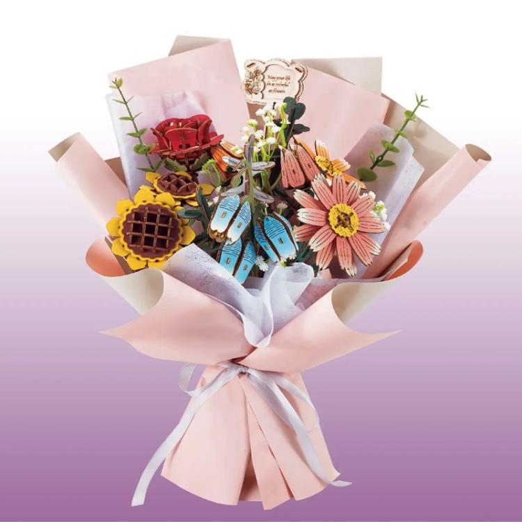Bukiet kwiatów do postawienia - flower box DIY