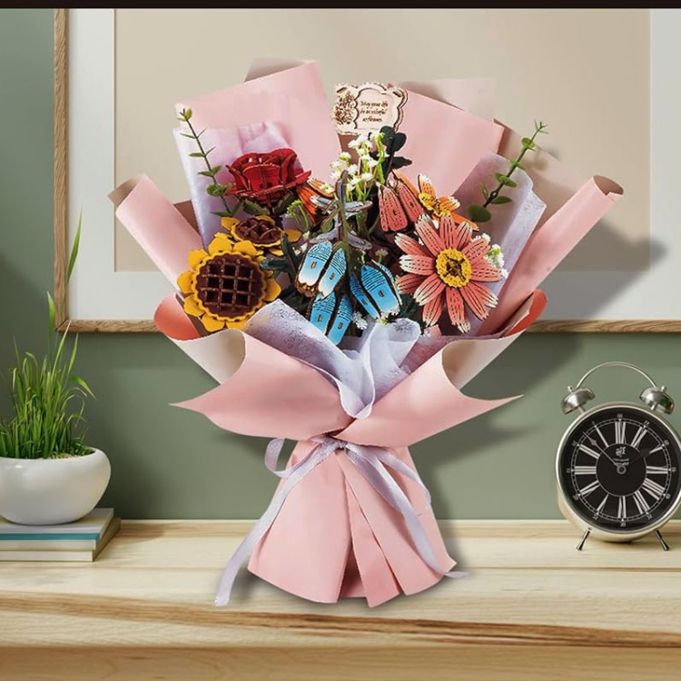 Bukiet kwiatów do postawienia - flower box DIY