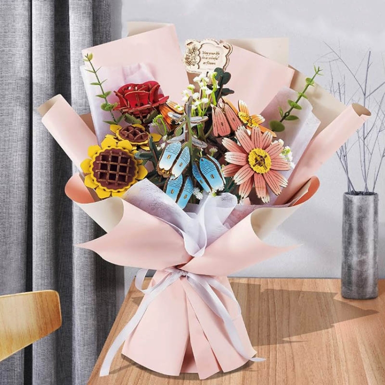 Bukiet kwiatów do postawienia - flower box DIY