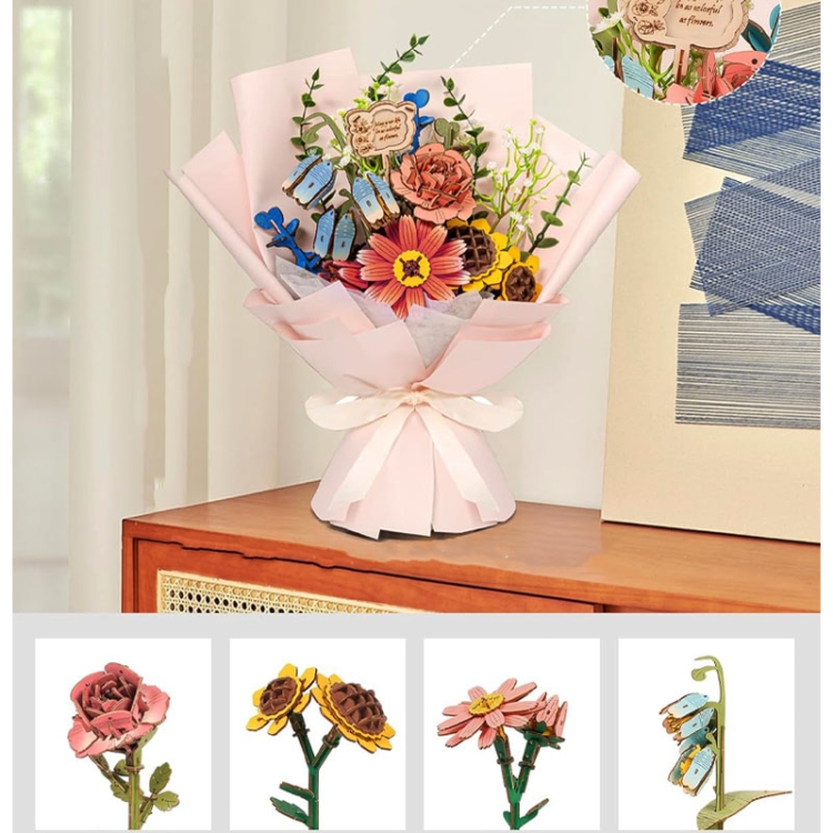 Bukiet kwiatów do postawienia - flower box DIY