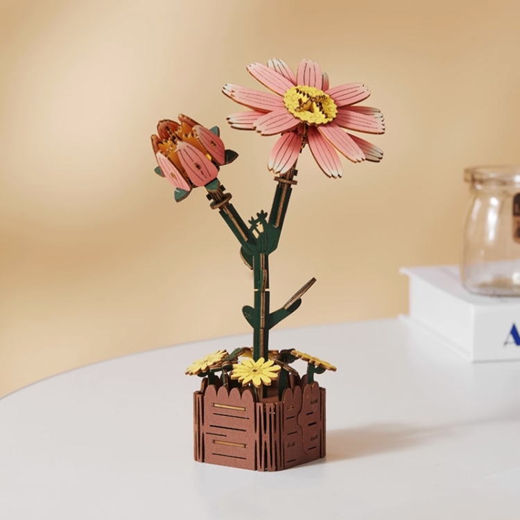 Różowa stokrotka DIY - kwiaty