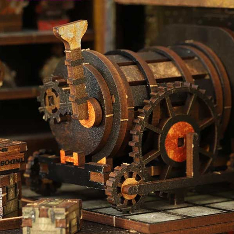 Miniaturowy domek Book Nook - Steampunk