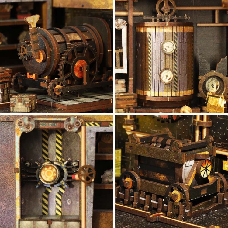 Miniaturowy domek Book Nook - Steampunk