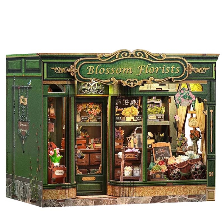 Miniaturowy domek Book Nook - Kwiaciarnia marzeń