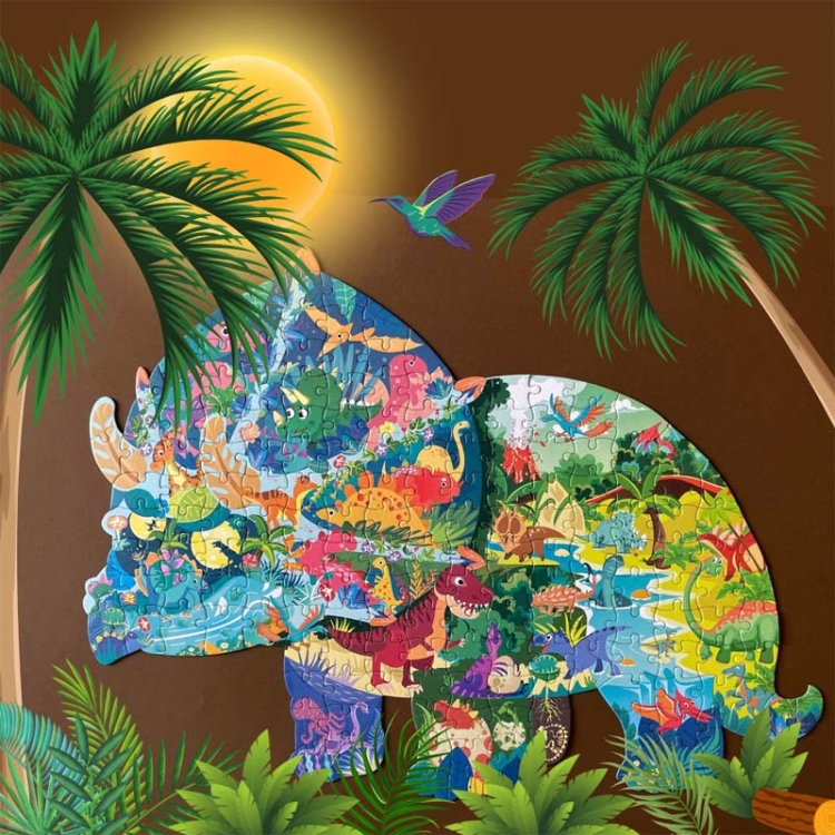 Puzzle edukacyjne Triceratops - 180 szt