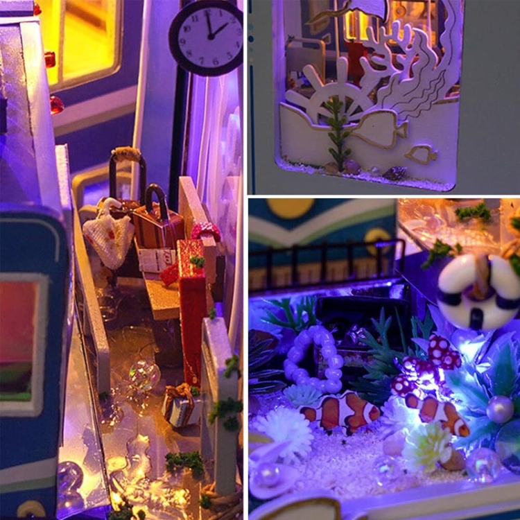 Miniaturowy domek Book Nook - Niebieski ocean