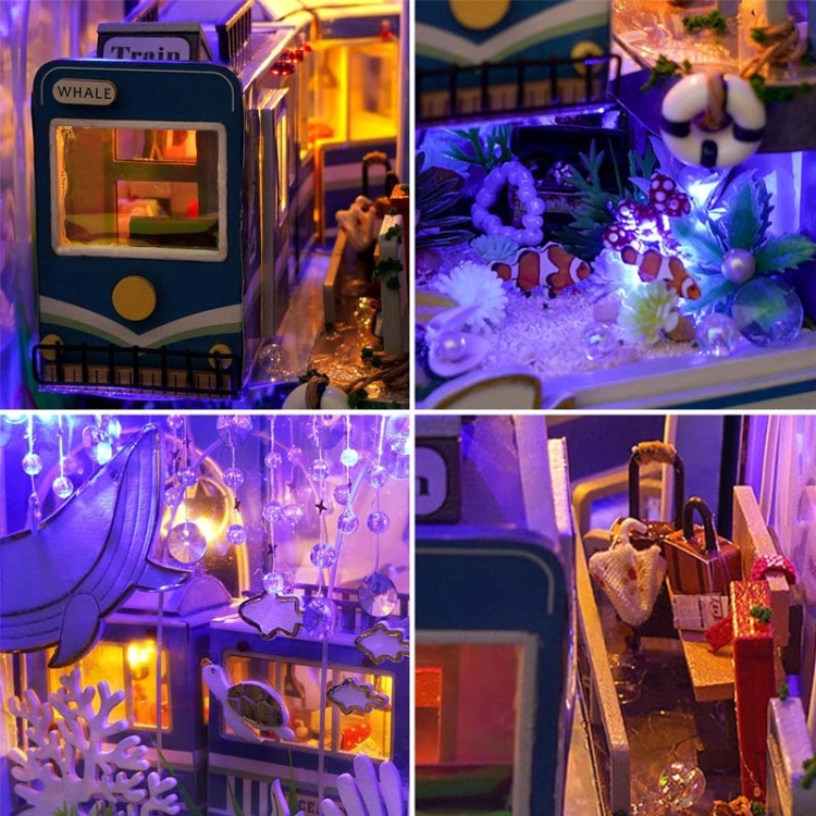 Miniaturowy domek Book Nook - Niebieski ocean