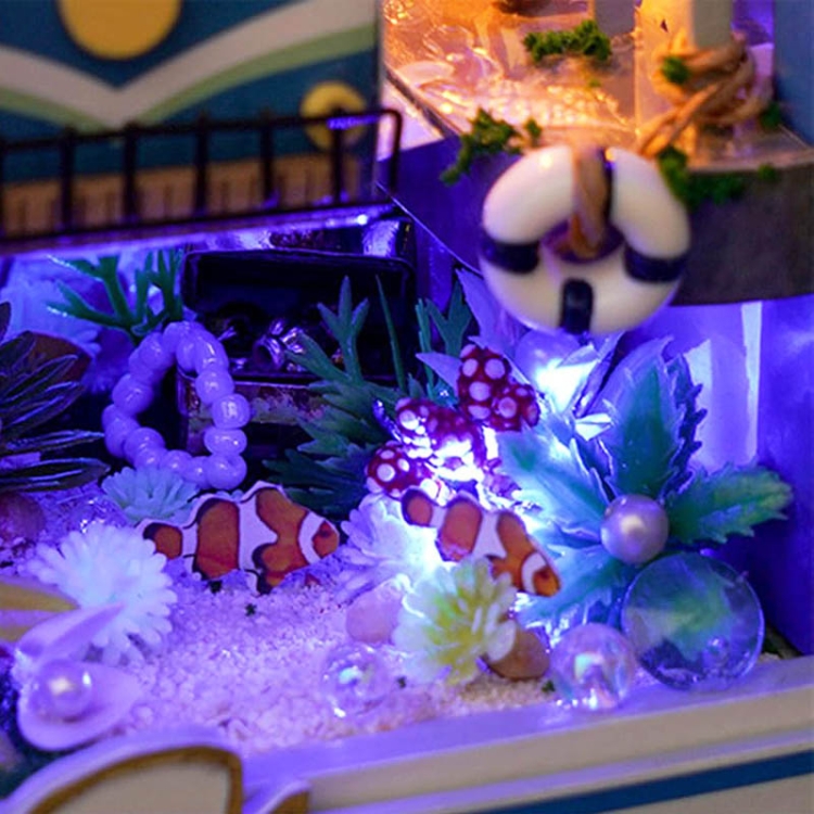 Miniaturowy domek Book Nook - Niebieski ocean