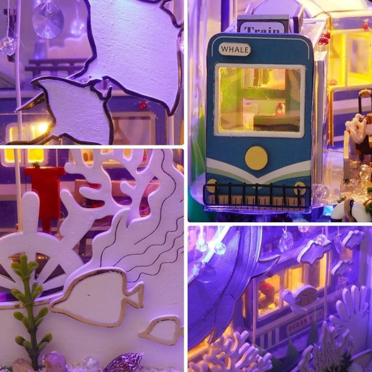 Miniaturowy domek Book Nook - Niebieski ocean