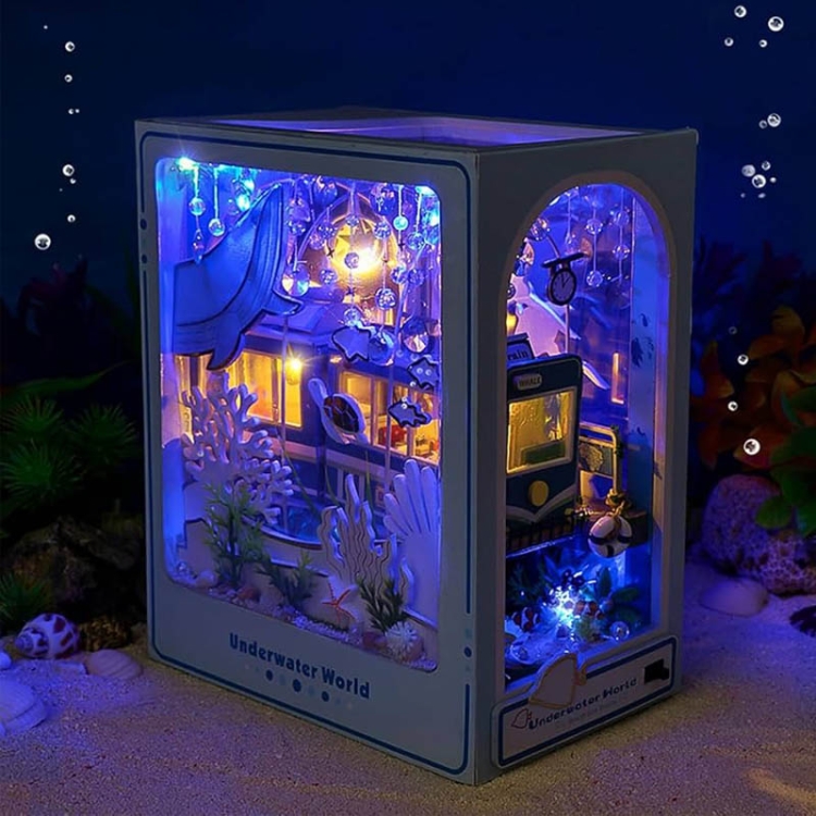 Miniaturowy domek Book Nook - Niebieski ocean
