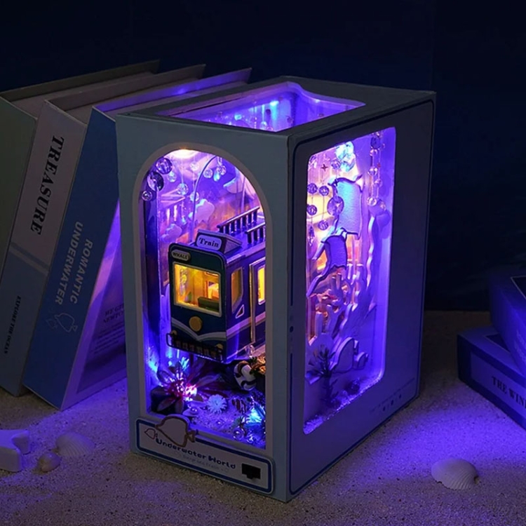 Miniaturowy domek Book Nook - Niebieski ocean