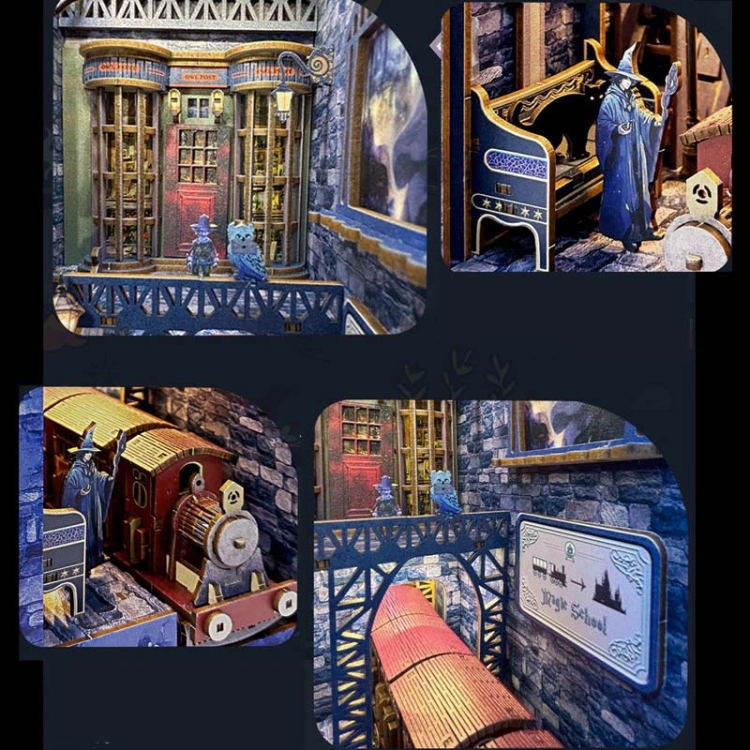 Miniaturowy domek Book Nook - Hogwart Ekspress