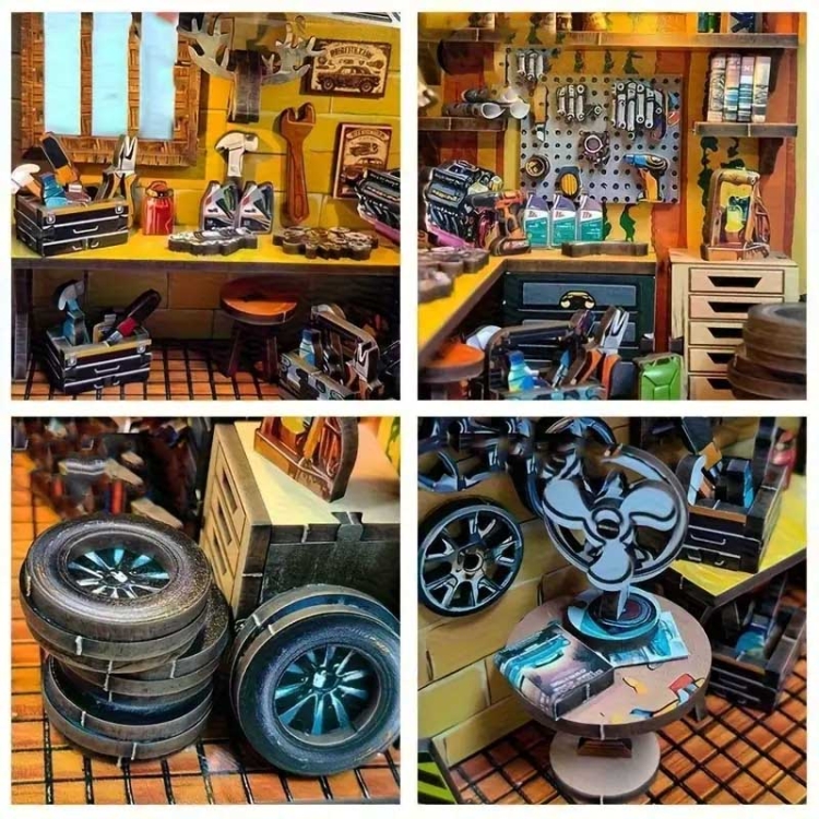 Miniaturowy domek Book Nook - Warsztat Roku