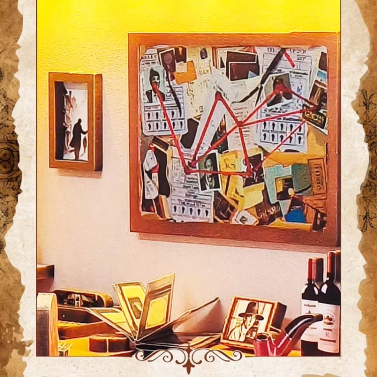Miniaturowy domek Book Nook - Agencja detektywistyczna